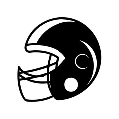 football helmet icon, football helmet silhouette vector illustration-simple silhouette illustration of football helmet, perfect for football helmet logos and icons