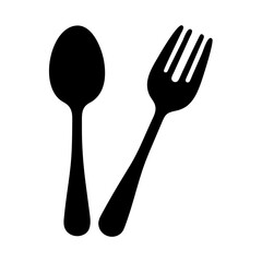 fork spoon icon, fork spoon silhouette vector illustration-simple silhouette illustration of fork spoon, perfect for fork spoon logos and icons