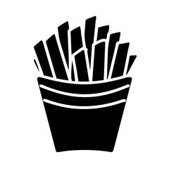 fries icon, fries silhouette vector illustration-simple silhouette illustration of fries, perfect for fries logos and icons