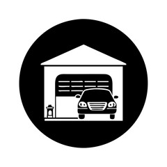 garage icon, garage silhouette vector illustration-simple silhouette illustration of garage, perfect for garage logos and icons