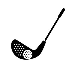 golf club icon, golf club silhouette vector illustration-simple silhouette illustration of golf club, perfect for golf club logos and icons