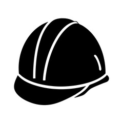 hard hat icon, hard hat silhouette vector illustration-simple silhouette illustration of hard hat, perfect for hard hat logos and icons