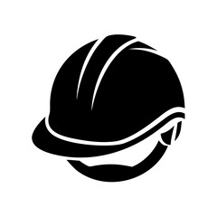 hard hat icon, hard hat silhouette vector illustration-simple silhouette illustration of hard hat, perfect for hard hat logos and icons