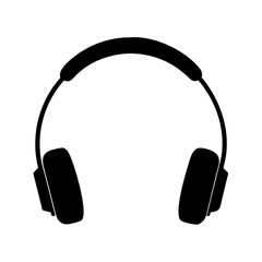 headphones icon, headphones silhouette vector illustration-simple silhouette illustration of headphones, perfect for headphones logos and icons