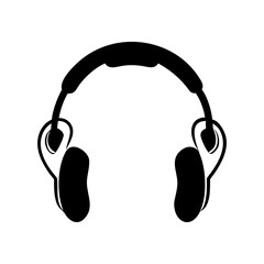 headphones icon, headphones silhouette vector illustration-simple silhouette illustration of headphones, perfect for headphones logos and icons