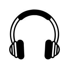 headphones icon, headphones silhouette vector illustration-simple silhouette illustration of headphones, perfect for headphones logos and icons