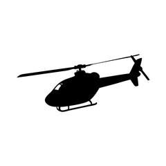 helicopter icon, helicopter silhouette vector illustration-simple silhouette illustration of helicopter, perfect for helicopter logos and icons