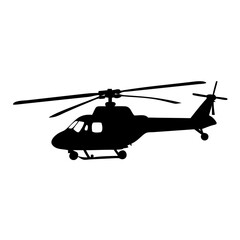 helicopter icon, helicopter silhouette vector illustration-simple silhouette illustration of helicopter, perfect for helicopter logos and icons