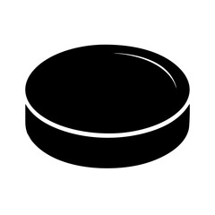 hockey puck icon, hockey puck silhouette vector illustration-simple silhouette illustration of hockey puck, perfect for hockey puck logos and icons