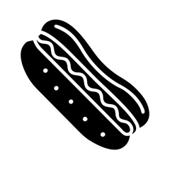 hot dog icon, hot dog silhouette vector illustration-simple silhouette illustration of hot dog, perfect for hot dog logos and icons