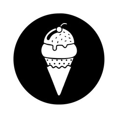 ice cream icon, ice cream silhouette vector illustration-simple silhouette illustration of ice cream, perfect for ice cream logos and icons