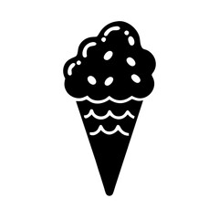ice cream icon, ice cream silhouette vector illustration-simple silhouette illustration of ice cream, perfect for ice cream logos and icons