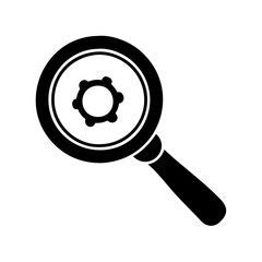 magnifying glass icon, magnifying glass silhouette vector illustration-simple silhouette illustration of magnifying glass, perfect for magnifying glass logos and icons