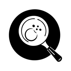 magnifying glass icon, magnifying glass silhouette vector illustration-simple silhouette illustration of magnifying glass, perfect for magnifying glass logos and icons