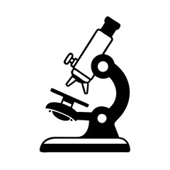 microscope icon, microscope silhouette vector illustration-simple silhouette illustration of microscope, perfect for microscope logos and icons