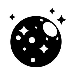 moon icon, moon silhouette vector illustration-simple silhouette illustration of moon, perfect for moon logos and icons