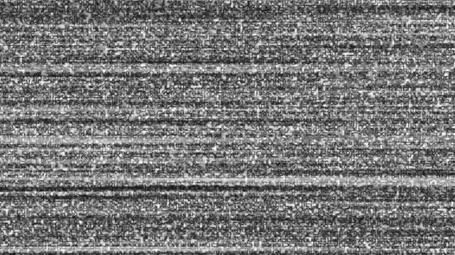 Glitch TV Static Noise Distorted Signal Problems, No signal warning text on retro TV screen, A glitch error effect adds visual interest to the abstract animation, Tv Noice.
