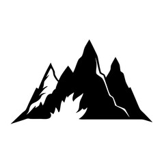 mountain icon, mountain silhouette vector illustration-simple silhouette illustration of mountain, perfect for mountain logos and icons