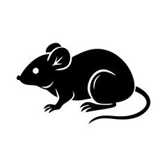 mouse icon, mouse silhouette vector illustration-simple silhouette illustration of mouse, perfect for mouse logos and icons