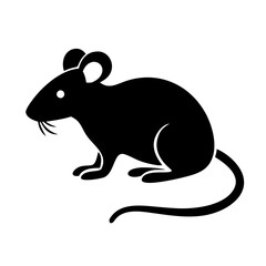mouse icon, mouse silhouette vector illustration-simple silhouette illustration of mouse, perfect for mouse logos and icons