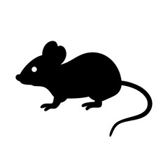 mouse icon, mouse silhouette vector illustration-simple silhouette illustration of mouse, perfect for mouse logos and icons