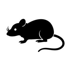 mouse icon, mouse silhouette vector illustration-simple silhouette illustration of mouse, perfect for mouse logos and icons