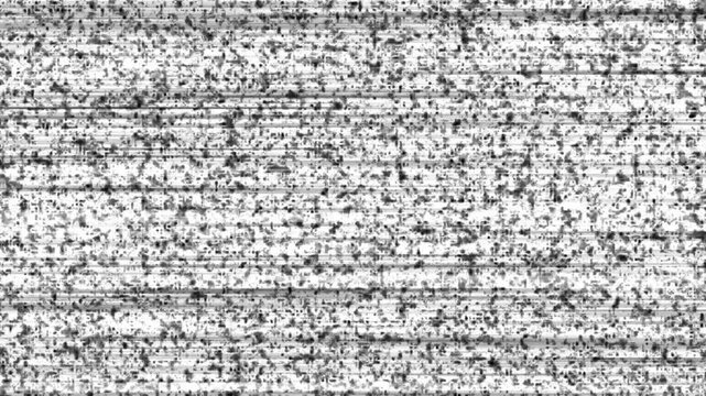 Glitch TV Static Noise Distorted Signal Problems, No signal warning text on retro TV screen, A glitch error effect adds visual interest to the abstract animation, Tv Noice.