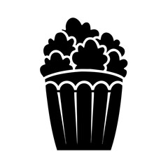 popcorn icon, popcorn silhouette vector illustration-simple silhouette illustration of popcorn, perfect for popcorn logos and icons
