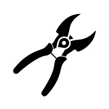 black pruning shears isolated clip art preview