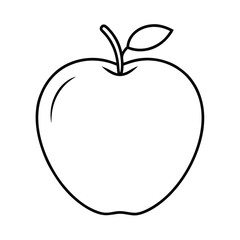 mountain apple fruit line art vector illustration