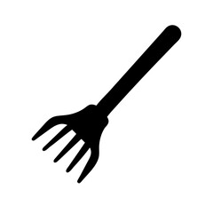 rake icon, rake silhouette vector illustration-simple silhouette illustration of rake, perfect for rake logos and icons