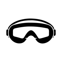 safety glasses icon, safety glasses silhouette vector illustration-simple silhouette illustration of safety glasses, perfect for safety glasses logos and icons