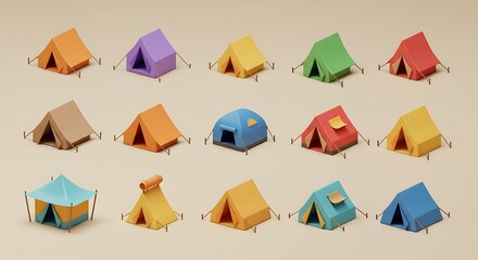Chromatic Camping: A Low-Poly Haven AI Generated