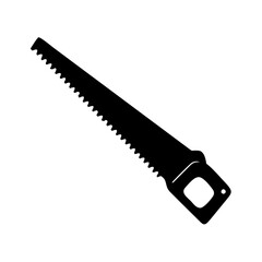 saw icon, saw silhouette vector illustration-simple silhouette illustration of saw, perfect for saw logos and icons