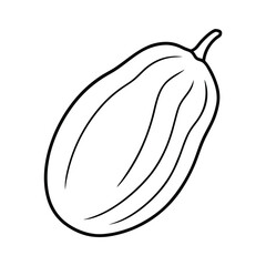 date fruit line art vector illustration