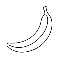 banana fruit line art vector illustration
