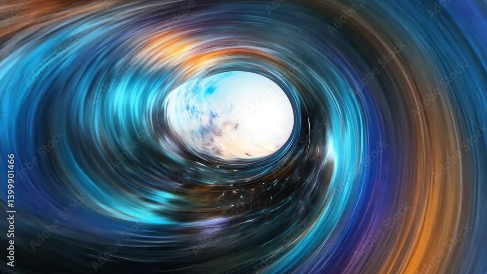 Poster celestial vortex: an artistic and immersive image of a luminous vortex swirling within a mesmerizing