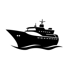ship icon, ship silhouette vector illustration-simple silhouette illustration of ship, perfect for ship logos and icons
