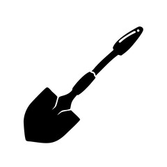 shovel icon, shovel silhouette vector illustration-simple silhouette illustration of shovel, perfect for shovel logos and icons