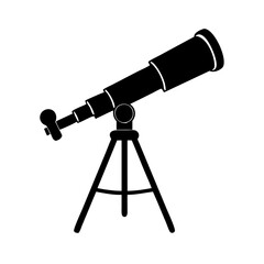 telescope icon, telescope silhouette vector illustration-simple silhouette illustration of telescope, perfect for telescope logos and icons