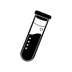 test tube icon, test tube silhouette vector illustration-simple silhouette illustration of test tube, perfect for test tube logos and icons