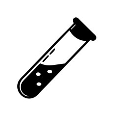 test tube icon, test tube silhouette vector illustration-simple silhouette illustration of test tube, perfect for test tube logos and icons
