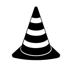 traffic cone icon, traffic cone silhouette vector illustration-simple silhouette illustration of traffic cone, perfect for traffic cone logos and icons