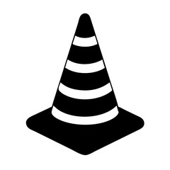 traffic cone icon, traffic cone silhouette vector illustration-simple silhouette illustration of traffic cone, perfect for traffic cone logos and icons