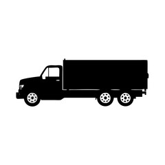 truck icon, truck silhouette vector illustration-simple silhouette illustration of truck, perfect for truck logos and icons