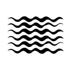 waves icon, waves silhouette vector illustration-simple silhouette illustration of waves, perfect for waves logos and icons