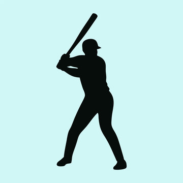 recommend clip art: Dynamic Baseball Player Silhouette in Batting Stance.