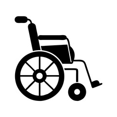 wheelchair icon, wheelchair silhouette vector illustration-simple silhouette illustration of wheelchair, perfect for wheelchair logos and icons