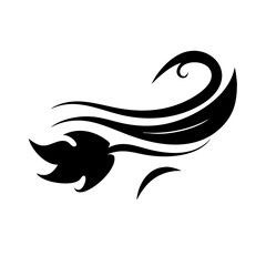 wind icon, wind silhouette vector illustration-simple silhouette illustration of wind, perfect for wind logos and icons