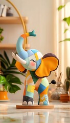 Patchwork Elephant Toy Home Decor.